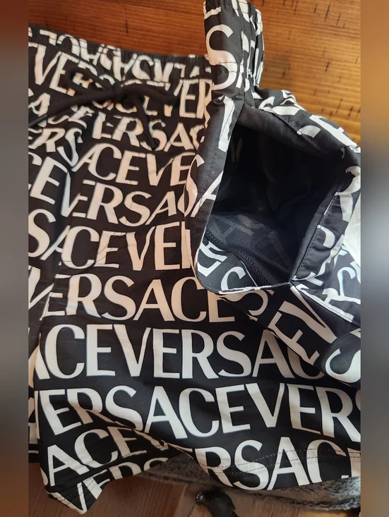 VERSACE All Over Logo Board Shorts - Picture 6 of 12